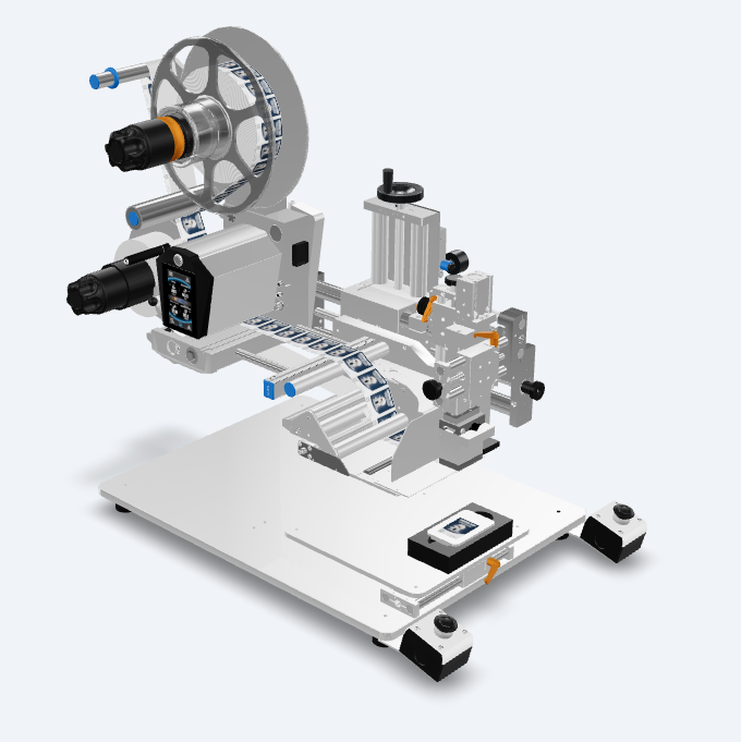 Etiquetador semiautomático superior HERMA 414 superficies planas y curvas-3